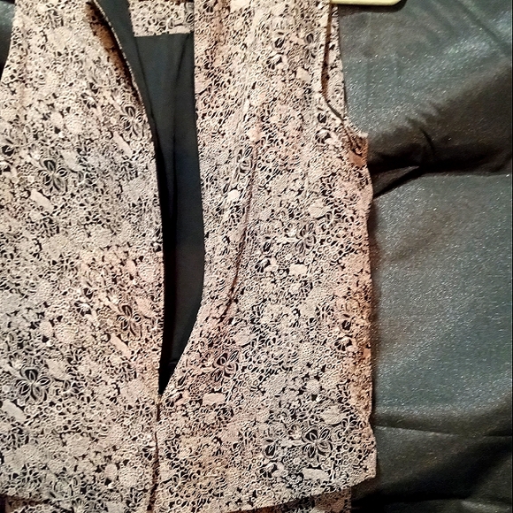 FINAL PRICE DROP Vintage Jones New York Taupe/Black Floral Lace Dress Size 16 - Picture 7 of 10